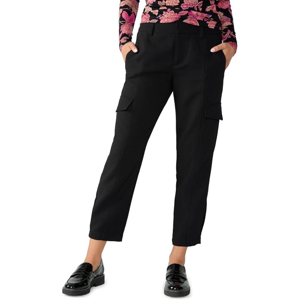 Women's Sanctuary Polished Cargo Pants w/ Six Multifunctional Pockets (28) Black